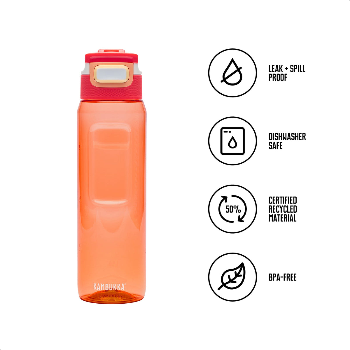 Elton 1000 ml Orange Vibes , Gourde , Kambukka