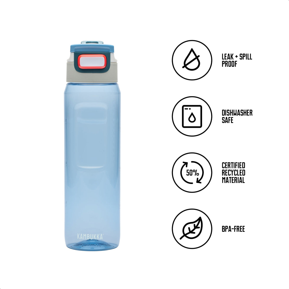 Elton 1000ml Niagara Blue , Gourde , Kambukka